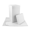 White High Wall Box (6"x6"x12") Base and Lid